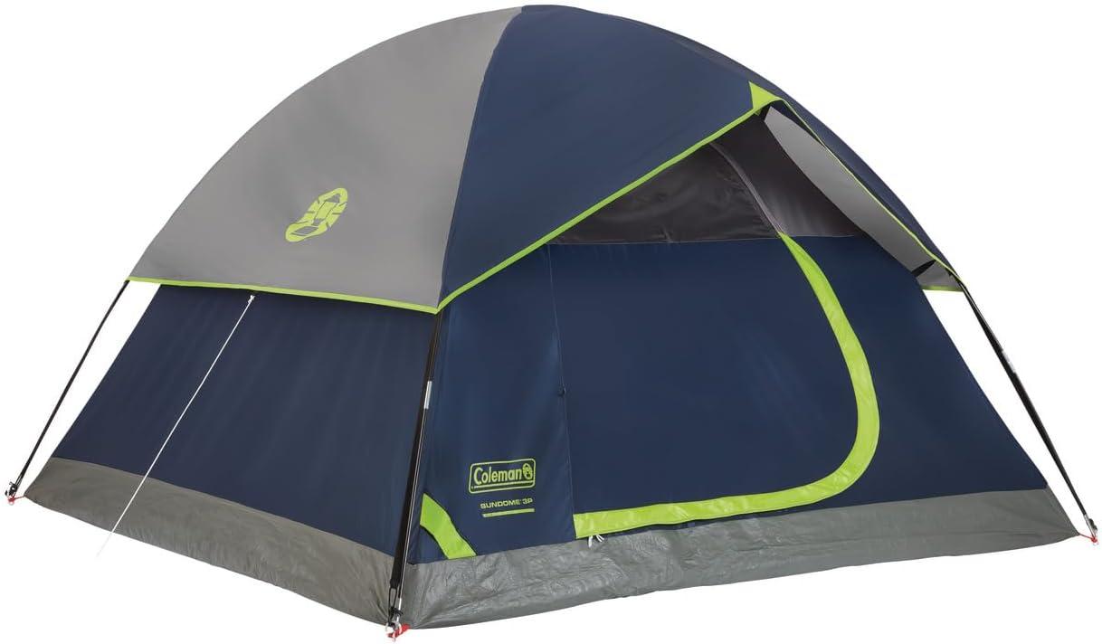 imageColeman Sundome Camping Tent with Rainfly 2346 Person Tent Sets Up in 10 Mins Weatherproof Shelter for Camping Festivals Backyard Sleepovers ampamp MoreNavy Blue