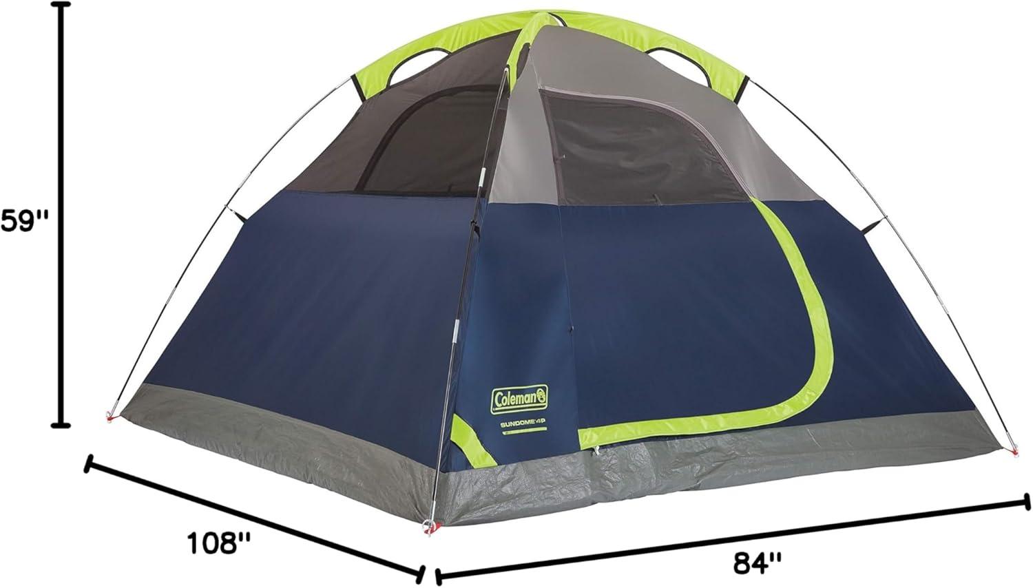 imageColeman Sundome Camping Tent with Rainfly 2346 Person Tent Sets Up in 10 Mins Weatherproof Shelter for Camping Festivals Backyard Sleepovers ampamp MoreNavy Blue