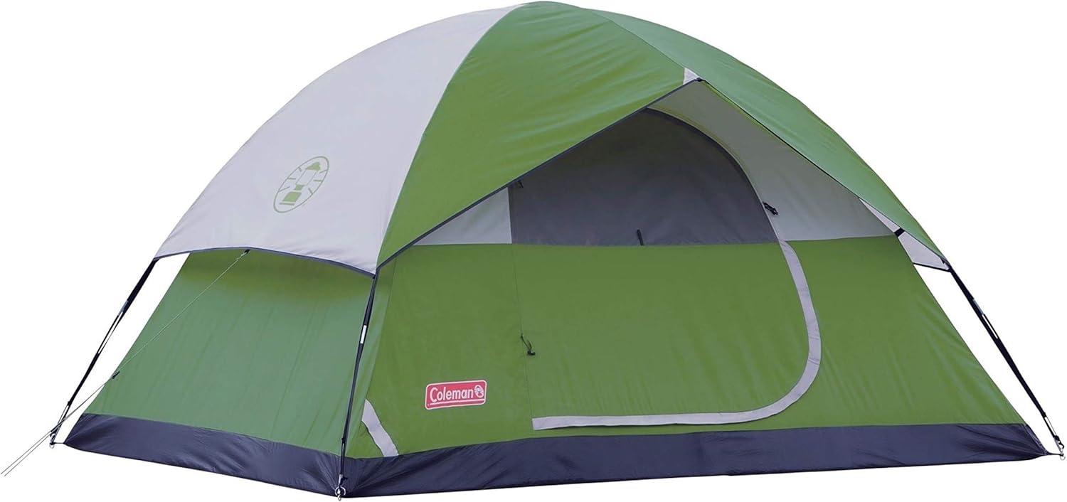 imageColeman Sundome Camping Tent with Rainfly 2346 Person Tent Sets Up in 10 Mins Weatherproof Shelter for Camping Festivals Backyard Sleepovers ampamp MorePalm Green