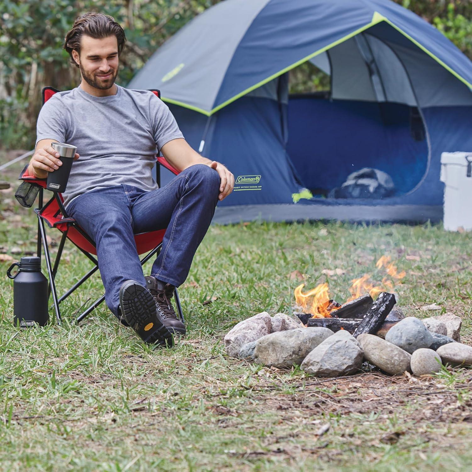 imageColeman Sundome Camping Tent with Rainfly 2346 Person Tent Sets Up in 10 Mins Weatherproof Shelter for Camping Festivals Backyard Sleepovers ampamp MoreNavy Blue