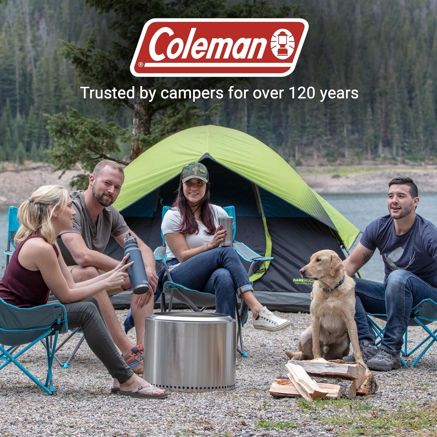imageColeman Sundome Dark Room 46 Person Tent Blocks 90 of Sunlight to Keep Inside Cool Weatherproof Tent with Rainfly Sets Up in Minutes6Person