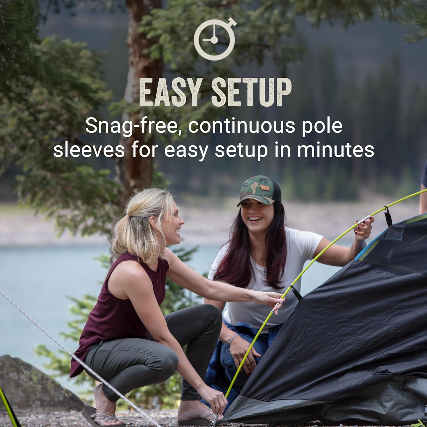 imageColeman Sundome Dark Room 46 Person Tent Blocks 90 of Sunlight to Keep Inside Cool Weatherproof Tent with Rainfly Sets Up in Minutes6Person