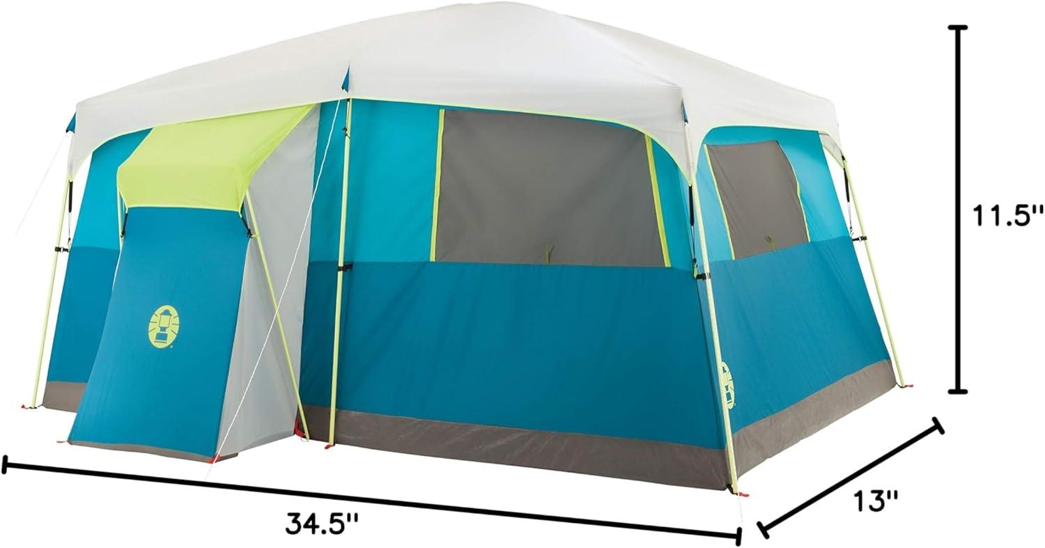 imageColeman Tenaya Lake 8Person Cabin Tent with Builtin Closet FastPitch Tent Sets Up in Under 10 Mins Family Tent with Rainfly ampamp Wheeled Carry BagContemporary