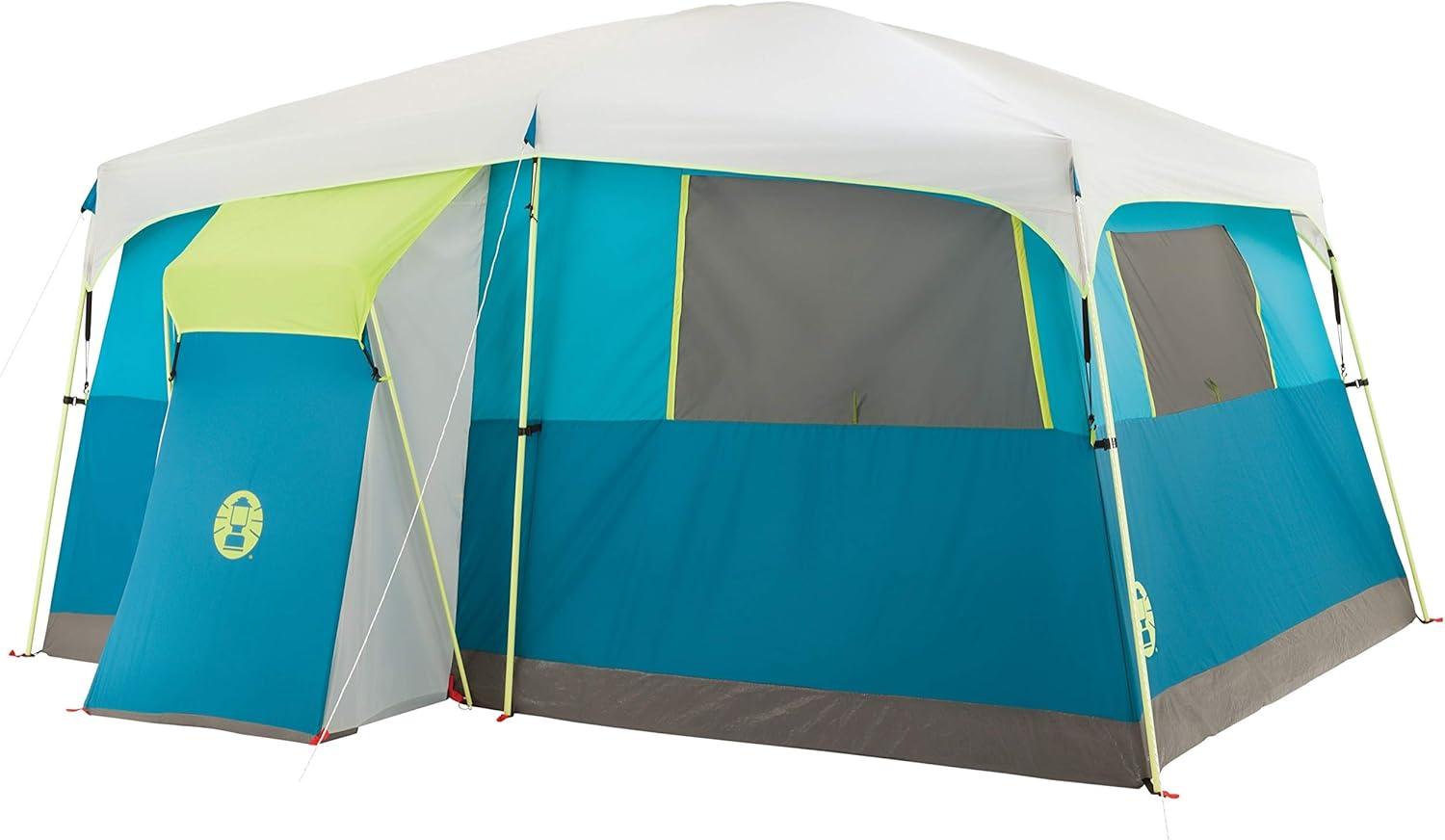 imageColeman Tenaya Lake 8Person Cabin Tent with Builtin Closet FastPitch Tent Sets Up in Under 10 Mins Family Tent with Rainfly ampamp Wheeled Carry BagContemporary