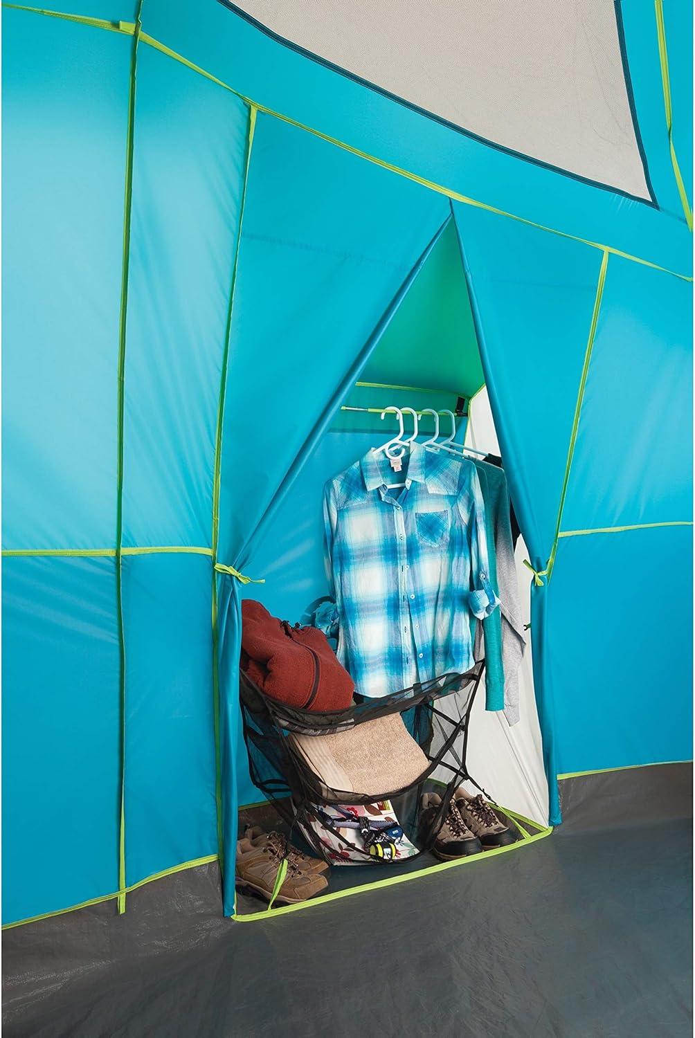 imageColeman Tenaya Lake 8Person Cabin Tent with Builtin Closet FastPitch Tent Sets Up in Under 10 Mins Family Tent with Rainfly ampamp Wheeled Carry BagContemporary