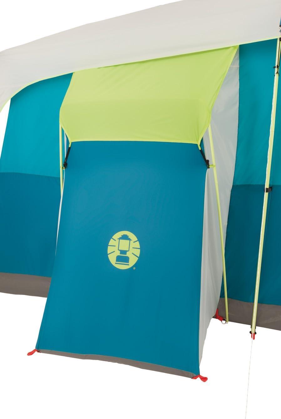imageColeman Tenaya Lake 8Person Cabin Tent with Builtin Closet FastPitch Tent Sets Up in Under 10 Mins Family Tent with Rainfly ampamp Wheeled Carry BagPfasfree