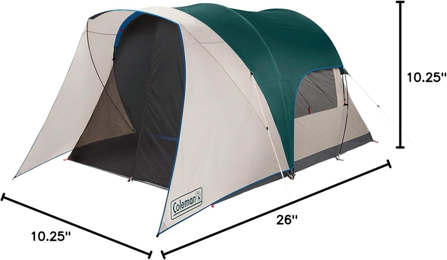 imageColeman Weatherproof 4Person Cabin Tent with Screened Porch Screen Room Adds 35 More Space Rainfly Included 10Minute SetupContains Pfas