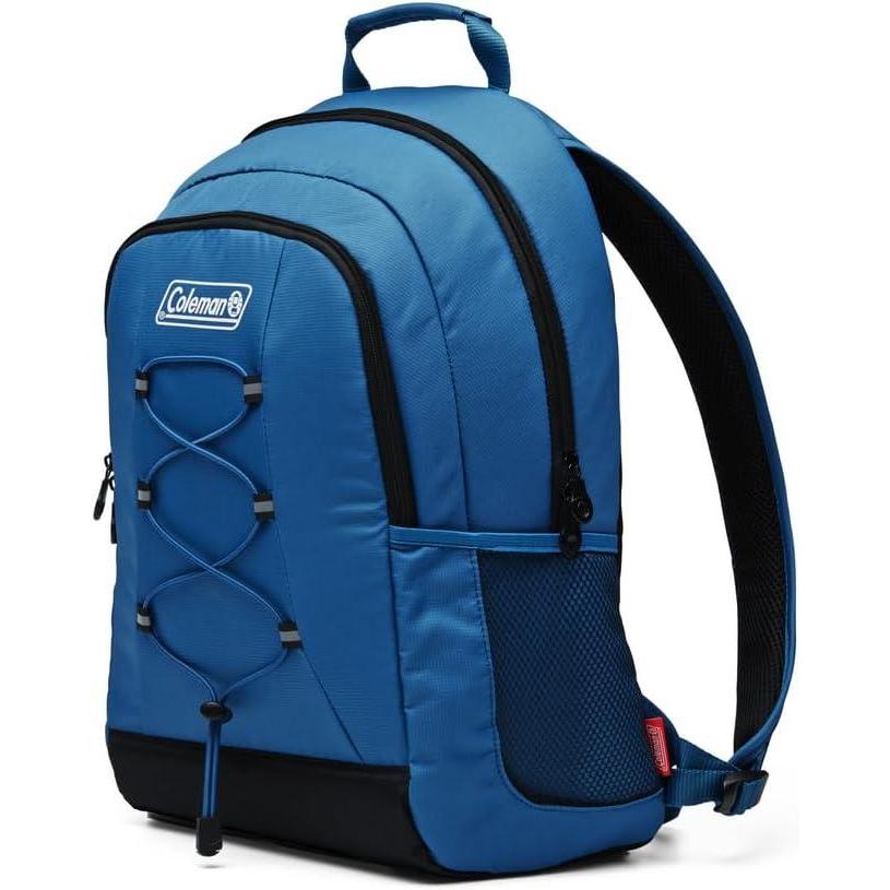 imageColeman Chiller Insulated Backpack Cooler Leakproof 28Can Backpack Cooler with 12 Hour Ice Retention Made with Recycled Materials Great for Beach Camping Hiking Tailgates Groceries ampamp MoreBlue
