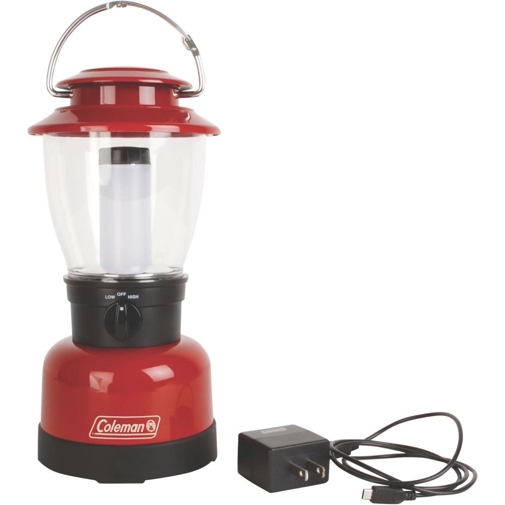 imageColeman Classic Rechargeable 400 Lumens LED Lantern WaterResistant Lantern with USB Charging Port ampamp Carry Handle Great for Camping Power Outage Emergencies ampamp Home UseLed Lantern