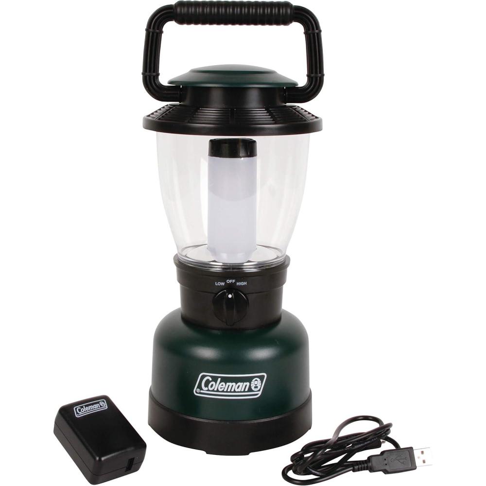 imageColeman Rugged Rechargeable 400 Lumens LED Lantern Impact ampamp WaterResistant Lantern with USB Charging Port Lifetime LEDs Never Need ReplacingElectric Lantern