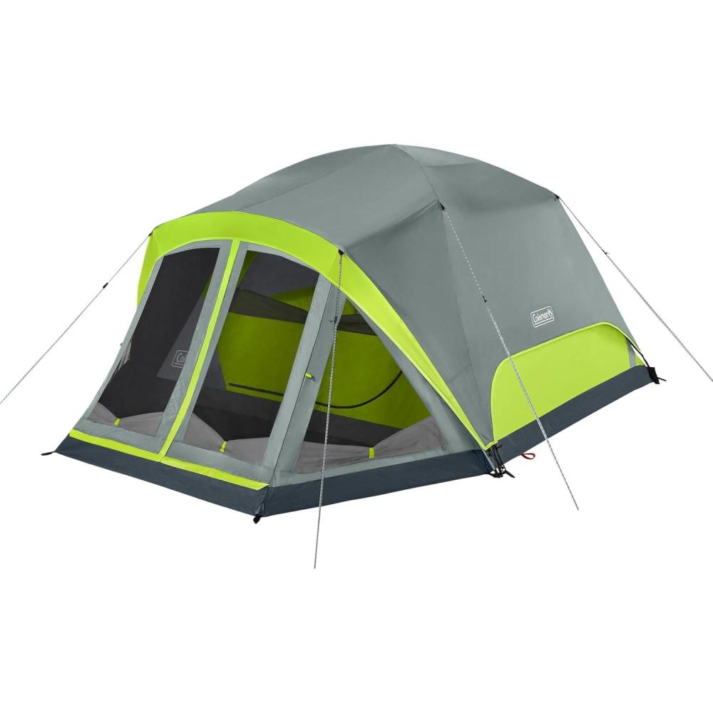 imageColeman Skydome Camping Tent with Screened Porch ampamp 5Minute Setup Weatherproof 468 Person Tent with Rainfly ampamp Carry Bag Made of PFASFree Materials4person