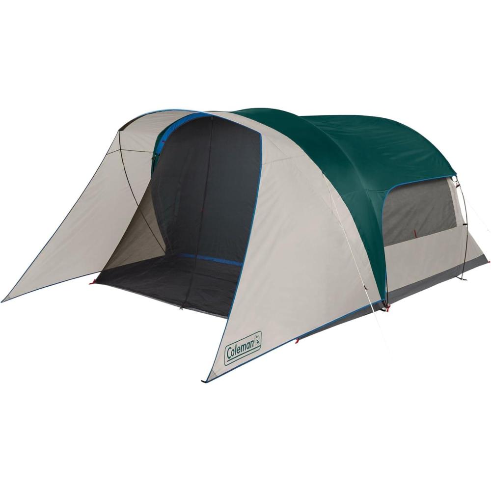 imageColeman Weatherproof 4Person Cabin Tent with Screened Porch Screen Room Adds 35 More Space Rainfly Included 10Minute SetupPfasfree