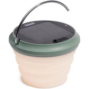 Coleman 200 Lumens Rechargeable Solar Camping Lantern, Collapsible, Lightweight & Water Resistant with Multicolored Lights