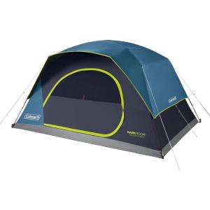 Coleman 4/6/8/10 Person Skydome Dark Room Tent with Rainfly, 5 Minute Setup, Blocks 90% of Sunlight, 20% More Headroom Than Traditional Tents(8-person)