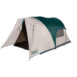 Coleman Cabin Camping Tent with Screened Porch, 4/6 Person Weatherproof Tent with Enclosed Screened Porch Option, Includes Rainfly, Carry Bag, Extra Storage, and 10 Minute Setup(4-person Enclosed Porch)