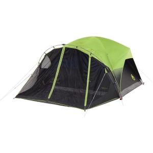 Coleman Carlsbad Dark Room Tent with Screened Porch, 4/6 Person Tent Blocks 90% of Sunlight to Keep Inside Cool, Weatherproof Shelter with Easy Setup, Made of PFAS-Free Materials(6-person)