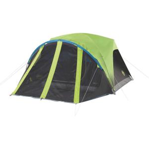 Coleman Carlsbad Dark Room Tent with Screened Porch, 4/6 Person Tent Blocks 90% of Sunlight to Keep Inside Cool, Weatherproof Shelter with Easy Setup, Made of PFAS-Free Materials(4-person)