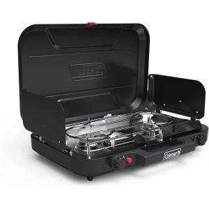 Coleman Classic 3-Burner Propane Camping Stove with InstaStart Ignition, Portable Cooktop with 3 Adjustable Burners & 28,000 BTUs of Power for Camping, Tailgating, Grilling, Hunting & More(Black)