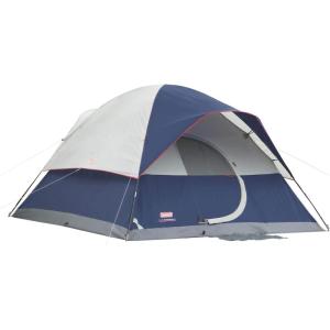 Coleman Elite Sundome Camping Tent with LED Lights, Weatherproof 6-Person Tent with Included Rainfly & Frame that can Withstand 35 MPH Winds, Built-In LED Lighting System with 3 Brightness Settings