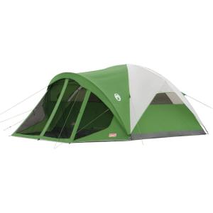 Coleman Evanston Tent with Screen Room 6/8 Person Weatherproof Tent Sets Up in 15 Mins Included Rainfly & Carry Bag Made of PFAS-Free Materials(6-person)