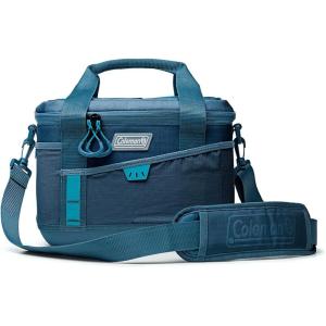 Coleman Ocean Blue 18-Liter Soft Cooler with 4-Way Stretch Mesh Pockets, Padded Handles, and Durable Protective Base