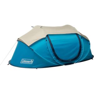 Coleman Pop-Up Instant Tent Sets Up in 10 Seconds, Portable & Lightweight 2/4 Person Weatherproof Camping Tent with Adjustable Rainfly(Blue)