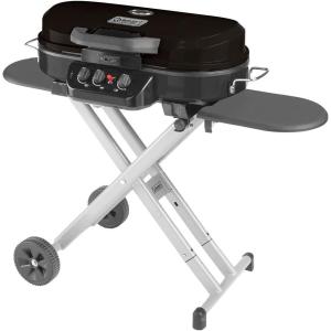 Coleman RoadTrip 285 Portable Stand-Up Propane Grill with 3 Adjustable Burners & Instastart Ignition, 20,000 BTUs of Power for Outdoor Cooking, Camping, Tailgating, Grilling, BBQs, & More(Black)