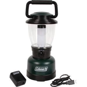 Coleman Rugged Rechargeable 400 Lumens LED Lantern, Impact & Water-Resistant Lantern with USB Charging Port, Lifetime LEDs Never Need Replacing(Electric Lantern)