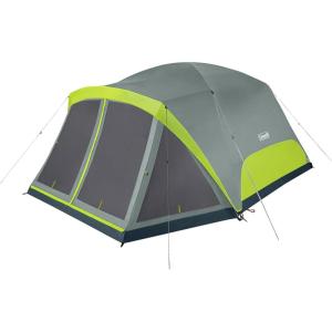 Coleman Skydome Camping Tent with Screened Porch & 5-Minute Setup, Weatherproof 4/6/8 Person Tent with Rainfly & Carry Bag, Made of PFAS-Free Materials(8-person)