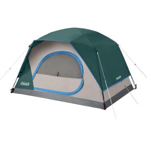 Coleman Skydome Tent with 5 Minute Setup, 2/4/6/8-Person Weatherproof Tent with Rainfly & Carry Bag, 20% More Headroom Than Traditional Canopies(Evergreen)