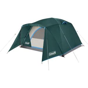 Coleman Skydome Tent with Full-Fly Weather Vestibule, Weatherproof 4/6 Person Tent Sets Up in 5 Minutes & Protects from Water, 20% More Headroom Than Traditional Shelters(Contains PFAS)