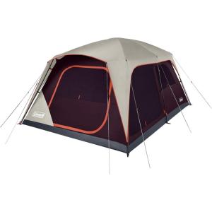 Coleman Skylodge 10-Person Family Tent, Weatherproof XL Tent with Rainfly & Room Divider, Fits 4 Queen-Sized Airbeds, Made of PFAS-Free Materials(Pfas-free)