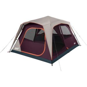 Coleman Skylodge Instant Tent with Rainfly, 4/6/8 Person Family Tent Sets Up in a Minute, Includes Pre-Attached Poles & Carry Bag, Made of PFAS-Free Materials(8-person)