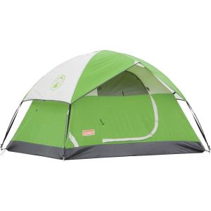 Coleman Sundome Camping Tent with Rainfly, 2/3/4/6 Person Tent Sets Up in 10 Mins, Weatherproof Shelter for Camping, Festivals, Backyard, Sleepovers, & More(Palm Green)
