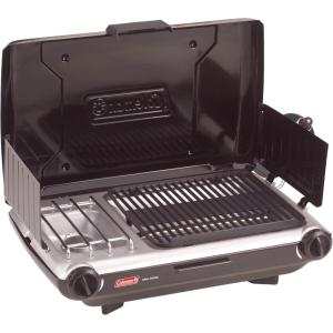Coleman Tabletop 2-in-1 Camping Grill/Stove, 2-Burner Propane Grill & Stove with Adjustable Burners & 20,000 BTUs of Power, Great for Camping, Tailgating, Grilling(PFAS-Free)