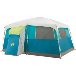 Coleman Tenaya Lake 8-Person Cabin Tent with Built-in Closet, Fast-Pitch Tent Sets Up in Under 10 Mins, Family Tent with Rainfly & Wheeled Carry Bag(Pfas-free)