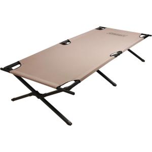 Coleman Trailhead II Large Folding Cot with Easy Setup & Takedown, Supports Adults up to 6ft 2in or 300lbs, Great for Camping, Lounging, Elevated Sleeping, Guests, & More(Military Camping Cot)