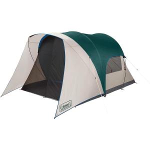 Coleman Weatherproof 4-Person Cabin Tent with Screened Porch, Screen Room Adds 35% More Space, Rainfly Included, 10-Minute Setup(Contains Pfas)