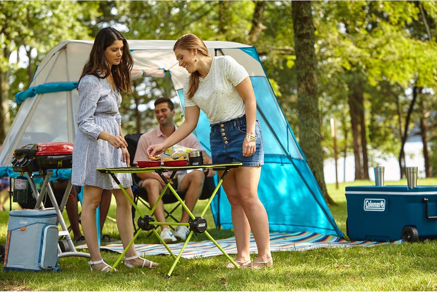 imageColeman Mantis SpaceSaving Outdoor Camp Furniture ChairCotTable More Storage Space Than Normal Great for Camping Tailgating Backyard ampamp More Carry Bag IncludedMedium Table