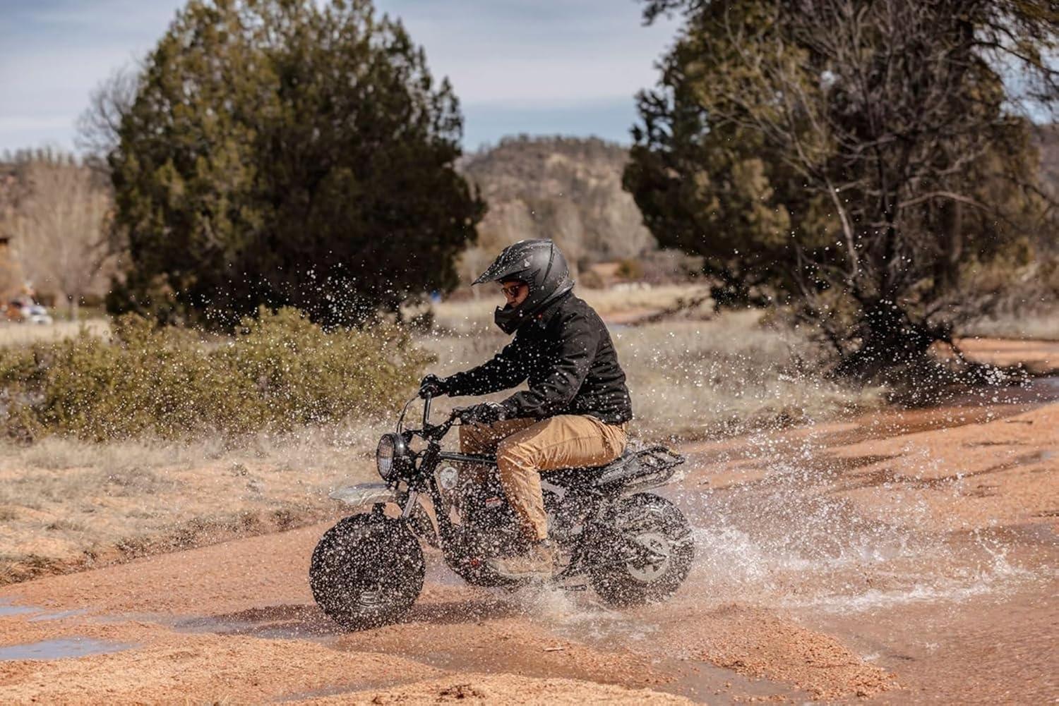 imageColeman Powersports B200C 196cc Gas Powered Camo Minibike for Kids and Adults 1Cylinder 4Stroke 23 Mph 200 lbs Maximum Load Ideal for OffRoad and Trail Riding