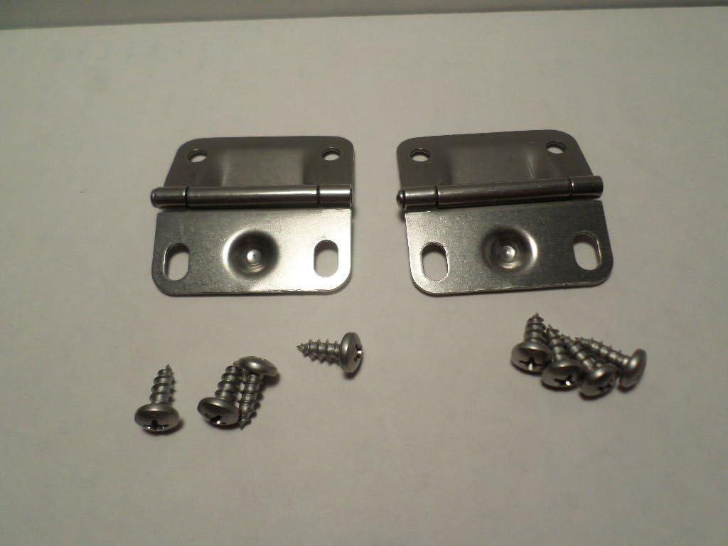 imageColeman Replacement Cooler Hinges 2Pack Stainless Steel 2 Steel Hinges ampamp 8 Mounting Screws to Repair Coolers