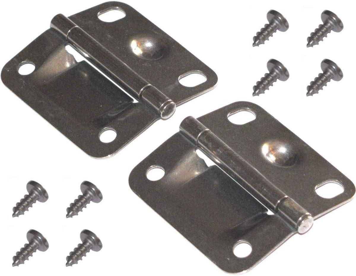 imageColeman Replacement Cooler Hinges 2Pack Stainless Steel 2 Steel Hinges ampamp 8 Mounting Screws to Repair Coolers