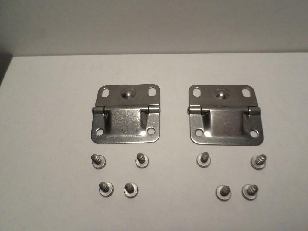imageColeman Replacement Cooler Hinges 2Pack Stainless Steel 2 Steel Hinges ampamp 8 Mounting Screws to Repair Coolers