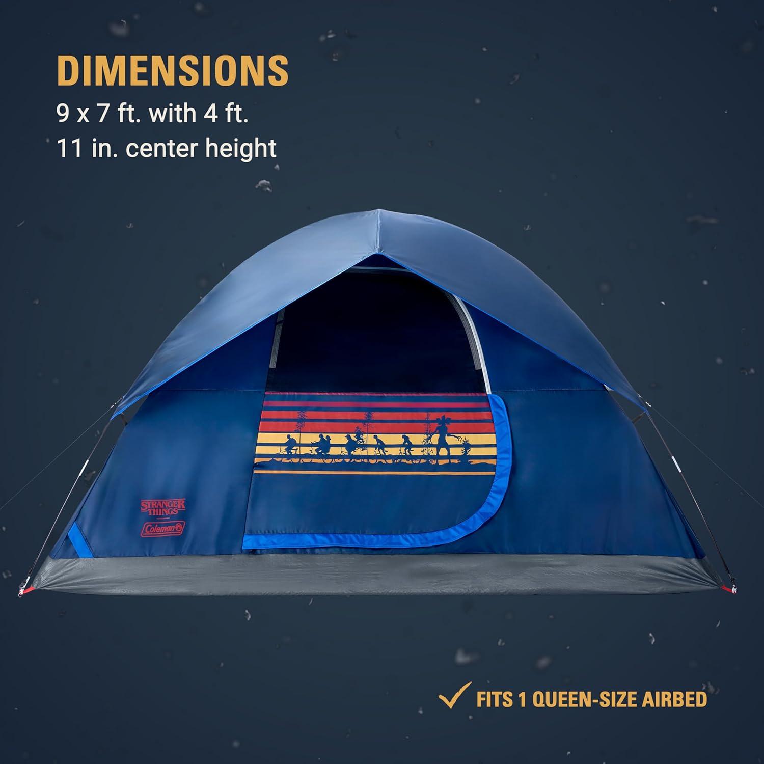 imageColeman Stranger Things Outdoor Gear Collection Limited Edition Stranger Things ampamp Coleman Upside Down Camping Assortment CoolerChairTentSleeping Bag4p Tent