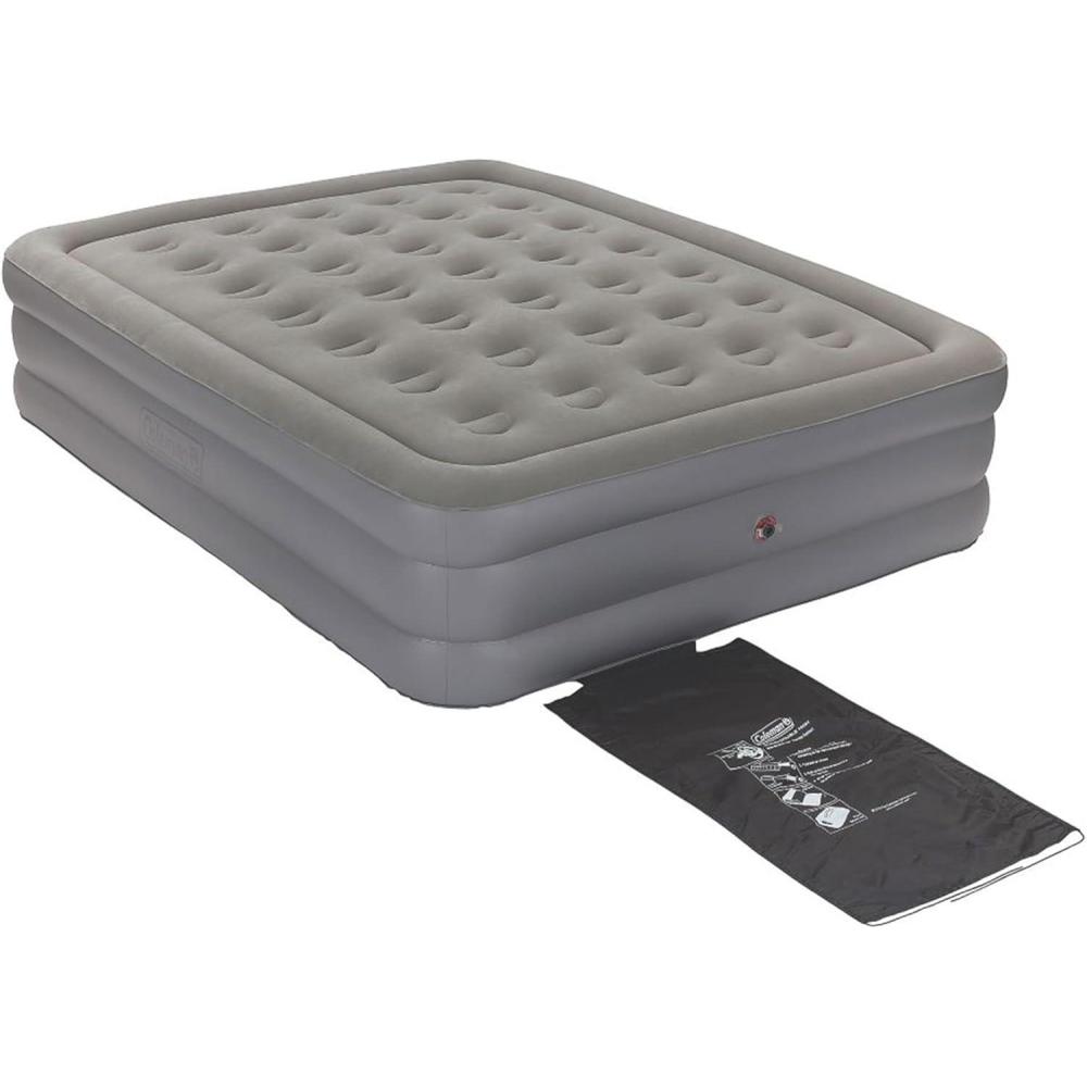 imageColeman GuestRest 18quot Plush Top Double High Air Mattress Airbed with Integrated Storage System and Carry Bag Pump Not Included QueenQueen 18 Pump Not Included