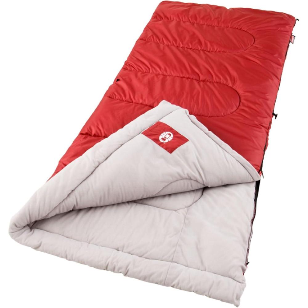 imageColeman Palmetto 30F Adult Sleeping Bag CoolWeather Sleeping Bag with SnagFree Zipper ampamp Soft Liner Machine Washable