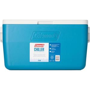 Coleman Chiller 48qt Insulated Portable Cooler with Ice Retention & Heavy-Duty Handles, Made in USA, Great for Camping, Tailgating, Parties, Sports, Concerts & More(Classic Blue)