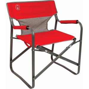 Coleman Outpost Breeze Folding Camping Chair with Cooling Mesh Back, Portable Outdoor Chair Supports up to 300lbs(Chair)