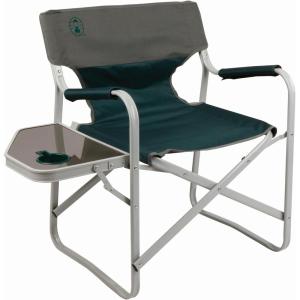 Coleman Outpost Elite Folding Camping Chair with Side Table & Cup Holder, Weather-Resistant Portable Chair with Arm Rests(Deck Chair With Side Table)
