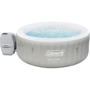 Coleman Palm Springs 4 to 6 Person EnergySense Smart AirJet Plus Inflatable Hot Tub Outdoor Spa with 140 AirJets and Insulated Cover(2+ Capacity (Light Grey))